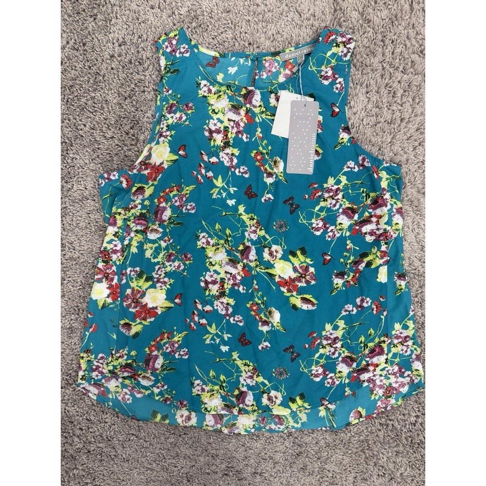 Women's NWT Daniel Rain Tank Top Floral Size PL